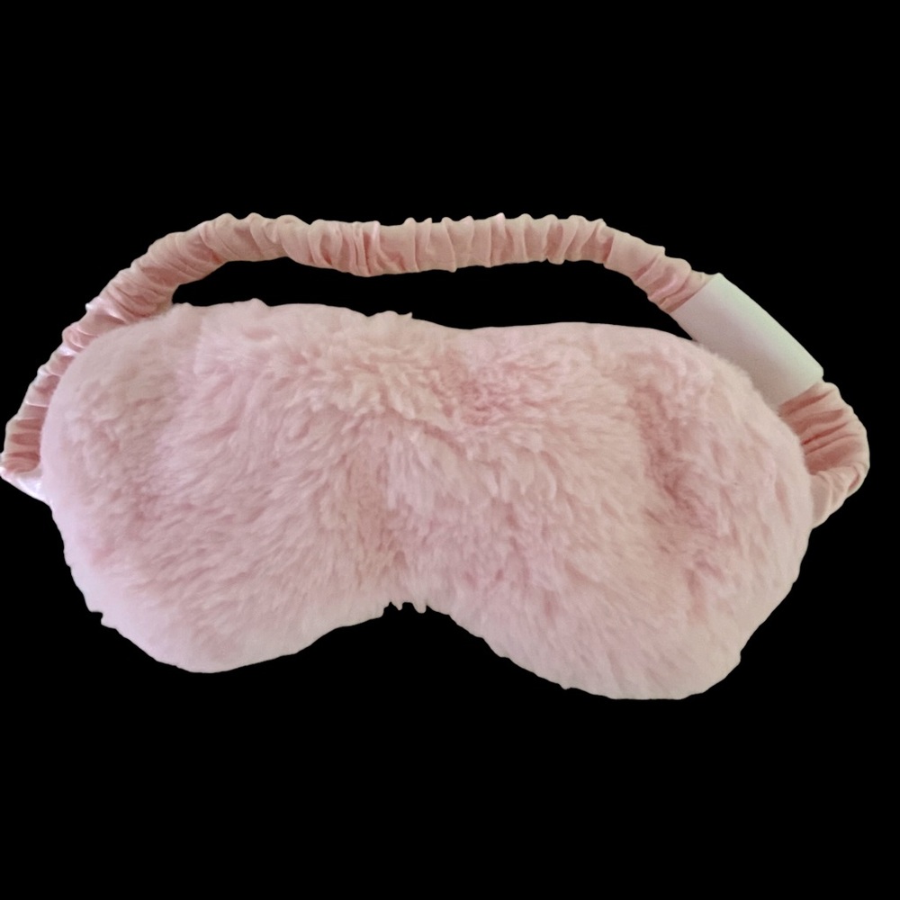 Luxe Willow Sleep Eye Mask Pink Fluffy Exterior Satin Interior and Elastic Band